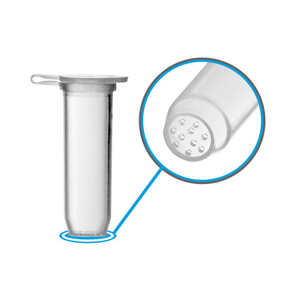 Gel Crusher Spin Column / Strainer Basket, ten 600um pores, PP, fits 2mL receiver tubes, 200/pk | C6150