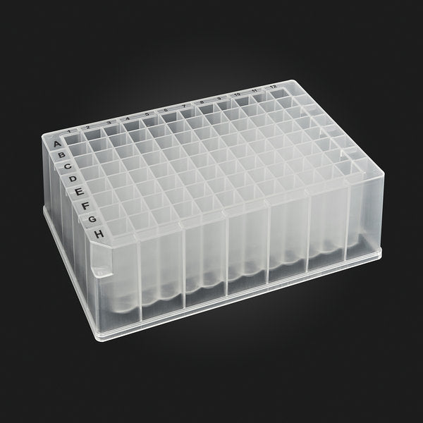OptiWell Deep Well Plate, 96 Square Well, 2.2mL, 41.6mm height, 50 / CS | D3096-41S