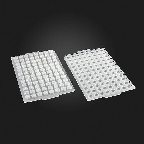 OptiWell Sealing Mat, 96 Round Well, Black Alphanumeric Printing, Silicone, 50 / PK | D3320-11S