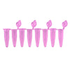 PCR 8-Strips. 0.2mL with Attached Individual Flat Caps, Purple, 120/pk | P3010-A-P