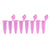 PCR 8-Strips. 0.2mL with Attached Individual Flat Caps, Purple, 120/pk | P3010-A-P