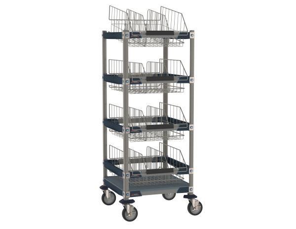 MetroMax I MXIV1 IV Transport/Storage Sloped Basket Cart, 24" x 24"