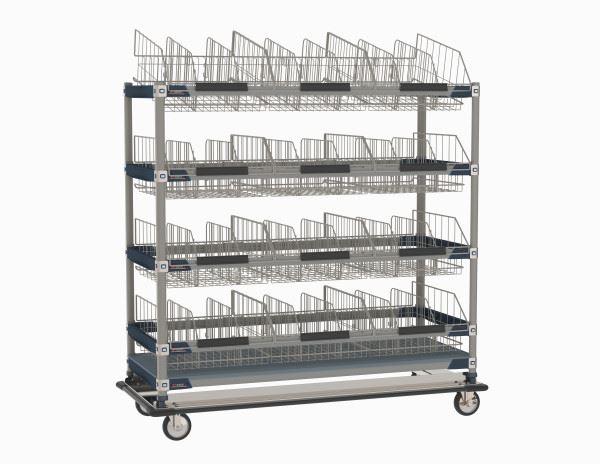 MetroMax i MXIV6 IV Transport/Storage Sloped Basket Cart, 24" x 60"