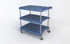 MY2030-34BU myCart Series 3-Shelf Utility Cart with Microban, Blue, 20" x 30"