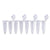 PCR 8-Strips. 0.2 mL with Attached Individual Flat Caps, 120/pk | P3010-A