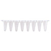 0.1 mL qPCR 8-Strip (With SEPARATE Optical Strip Caps), WHITE 120/pk | P3801-QW