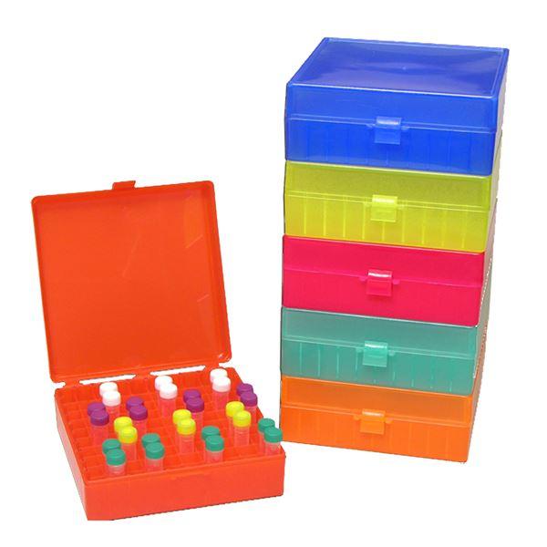 Storage Box, hinged lid, 100 x 1.5 mL, Green, 5/pk | R1020-G