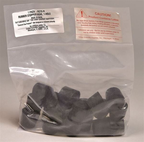 Precision Application-Specific Rubber Stoppers, 2-Hole, 6 for Stoppers Corks Work | RST6-H2