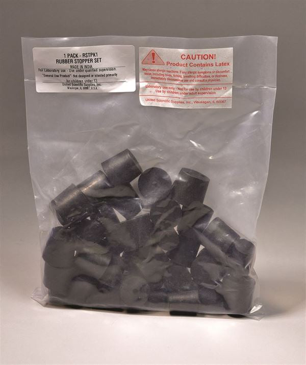 Heavy-Duty Workflow-Specific Rubber Stopper Assortment, 2-Hole Sizes, 2 To 8 | RSTPK4