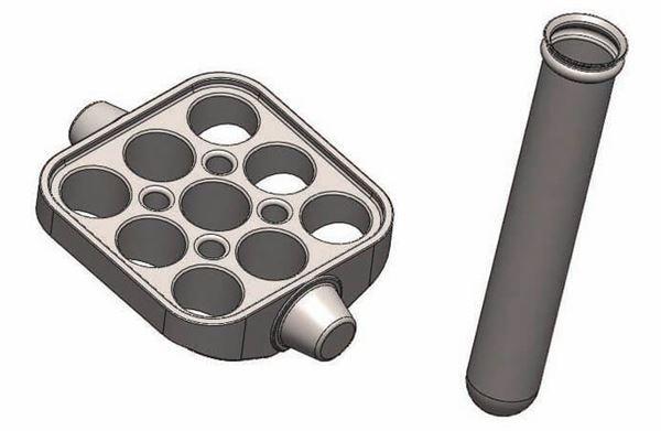 Scilogex 4 x Buckets and 4 x 9 tubes 3mL and 7mL capacity including adapters | 19400045