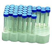 Scilogex 15mL Polypropylene Centrifuge Tubes - Conical, Paperboard Rack, Sterile, 25/Rack | 007106
