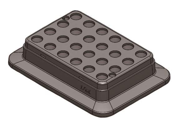 Scilogex Block, used for 2mL tubes, 24 holes | 18900239