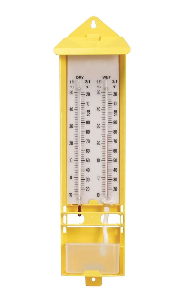 Industrial Bench-Ready Wall Thermometer, Wet Dry Bulb for Thermometers Work | THWD01