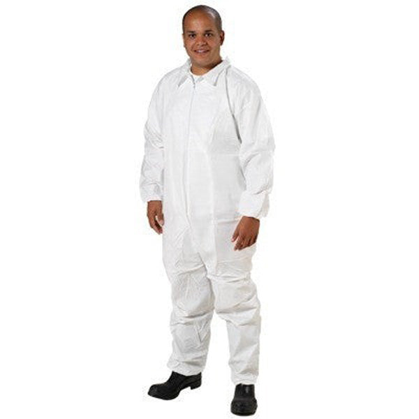 Advantage Pro Disposable Coveralls, White, Elastic, Medium, 25/case - APP0180-M-W-ADP