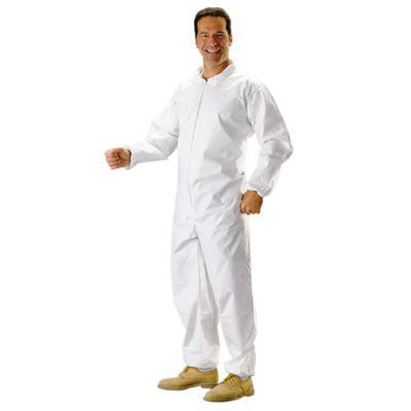 Advantage Plus Disposable Coveralls, White, Elastic, Large, 25/case - APP0210-L