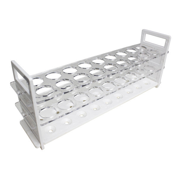 Industrial Bench-Ready Test Tube Rack, PC, 25mm Tubes, 18 Places, White With C... | 77809