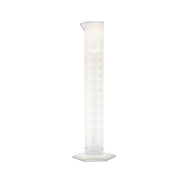 Research-Grade Visible Meniscus Measuring Cylinder, Hex Base, PP, 250 mL, Pack/6 | 80035