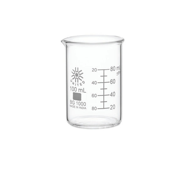Scientific Lab Mixing Beakers, Low Form, Borosilicate Glass, 100 mL,... | BG1000-100-CASE