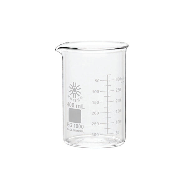 Scientific General Prep Beakers, Low Form, Borosilicate Glass, 400 m... | BG1000-400-CASE