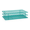 Technical Application-Specific Coated Wire Rack, 13-16 mm Tubes, 96 Place, Teal | CWRTT06