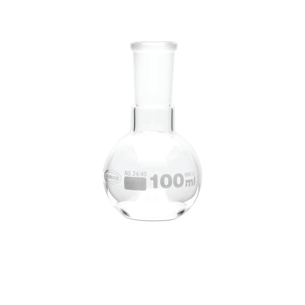 Laboratory Reduced Splash Boiling Flask, Flat Bottom, Ground Joints,... | FFB058-100-CASE