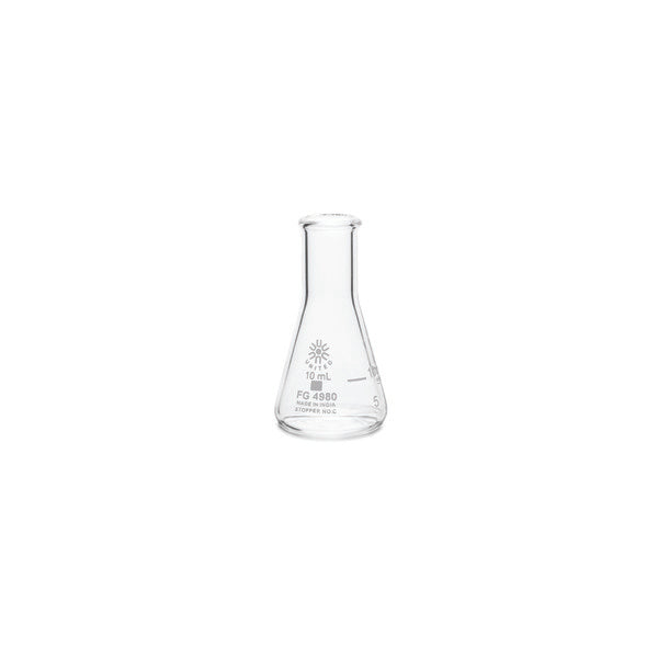 Technical Reduced Splash Erlenmeyer Flask, Narrow Mouth, Borosilicate... | FG4980-10-CASE