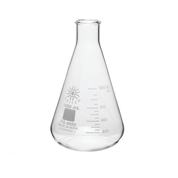 Research-Grade Agitation-Ready Erlenmeyer Flask, Narrow Mouth, Boro... | FG4980-1000-CASE