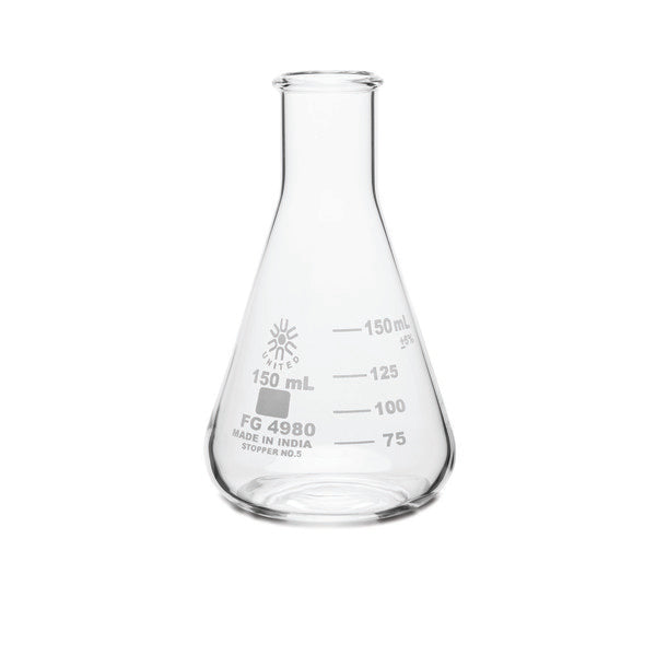 Industrial Swirl-Mixing Erlenmeyer Flask, Narrow Mouth, Borosilicate... | FG4980-150-CASE