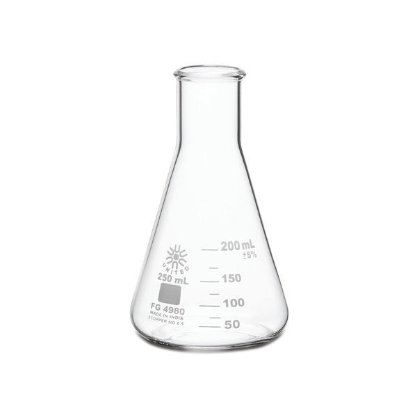 Heavy-Duty Swirl-Mixing Erlenmeyer Flask, Narrow Mouth, Borosilicate... | FG4980-250-CASE
