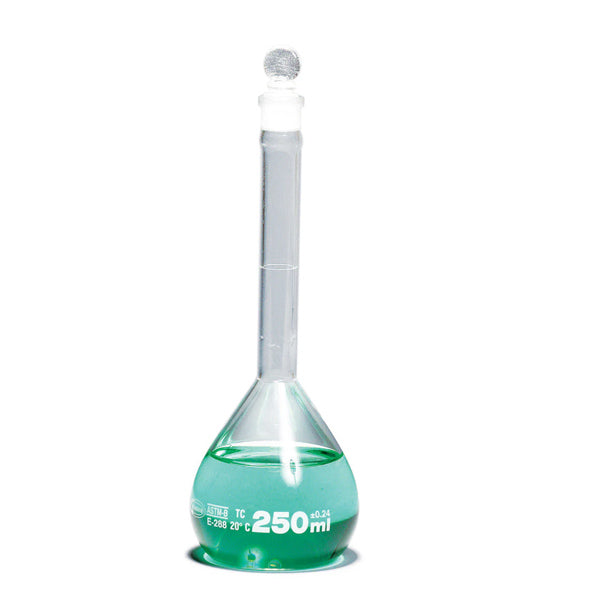 Industrial Analytical Dilution Volumetric Flask, Class B, Glass Stopper, ... | FG5641-500
