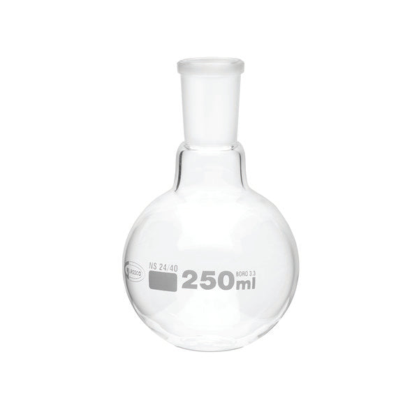 Scientific Single-Mark Accuracy Boiling Flask, Round Bottom, Ground ... | FRB057-250-CASE