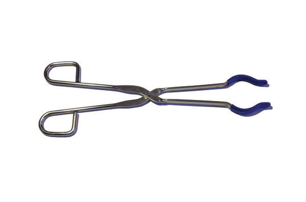 Industrial Single-Mark Accuracy Flask Tongs, Stainless,With Silicone Coated Grips | FTSS04