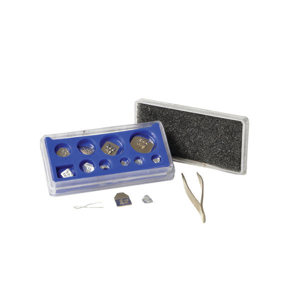 Research-Grade Bench-Ready Fractional Weight Set With Rider And Forceps | FWB500