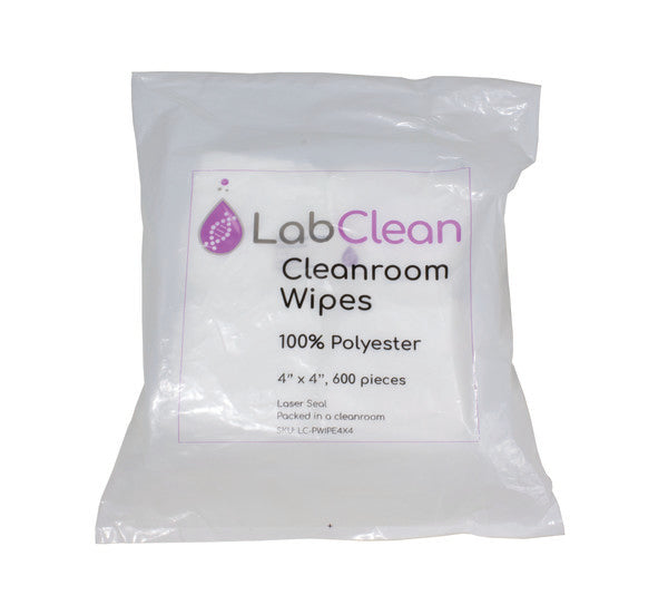 Task-Focused Labclean™ Cleanroom Wipes, 100% Polyester, 4” x 4”, 600/Pack | PWIPE4X4