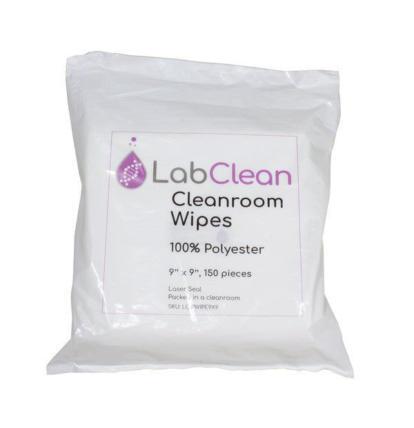 Bench-Ready Labclean™ Cleanroom Wipes, 100% Polyester, 9” x 9”, 150/Pack | PWIPE9X9