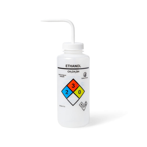 Bench-Ready Unisafe™ Ethanol Vented Wash Bottle, 1000 mL, Pack/4 | UN370072