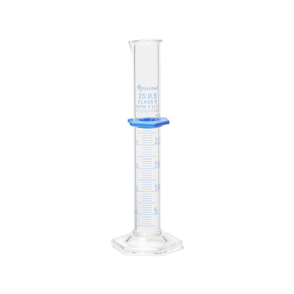 Laboratory Bench Measurement Graduated Cylinder, Double Scale, Borosilic... | UNCYLNGB-25