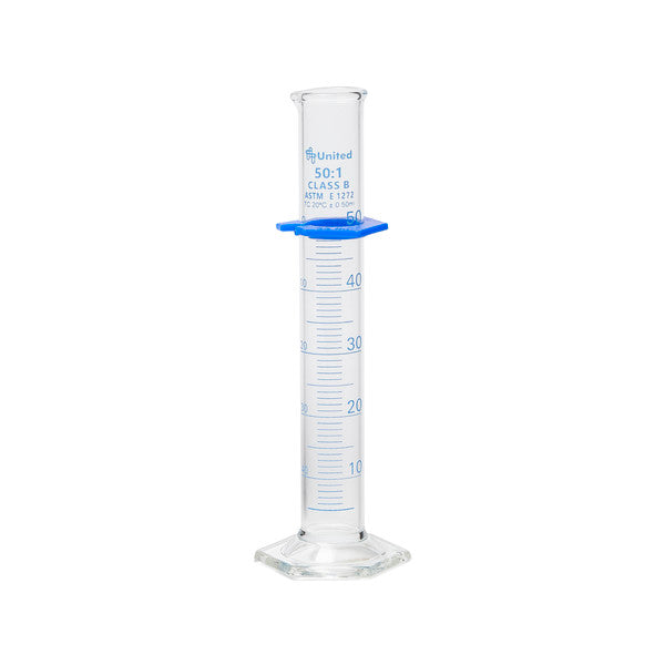 Precision Measured Transfer Graduated Cylinder, Double Scale, Borosilica... | UNCYLNGB-50