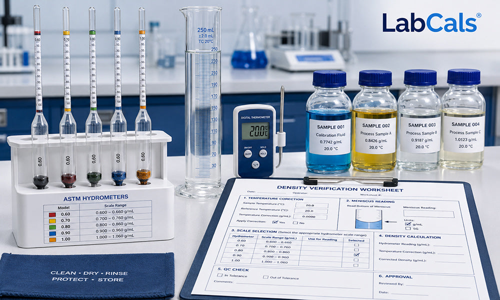 Density Without Drift: Temperature Correction, Meniscus Control, and ASTM Hydrometer Selection for QC Labs
