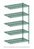 5AN367K3 Super Erecta 5-Shelf Industrial Wire Shelving Add-On Unit, Metroseal Green Epoxy, 18" x 60" x 74"