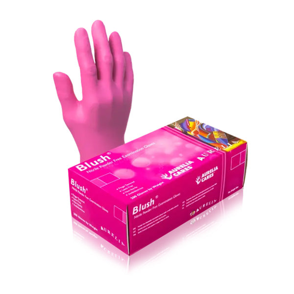 Supermax Aurelia Blush Nitrile Gloves Powder-Free Pink, 2000/Cs