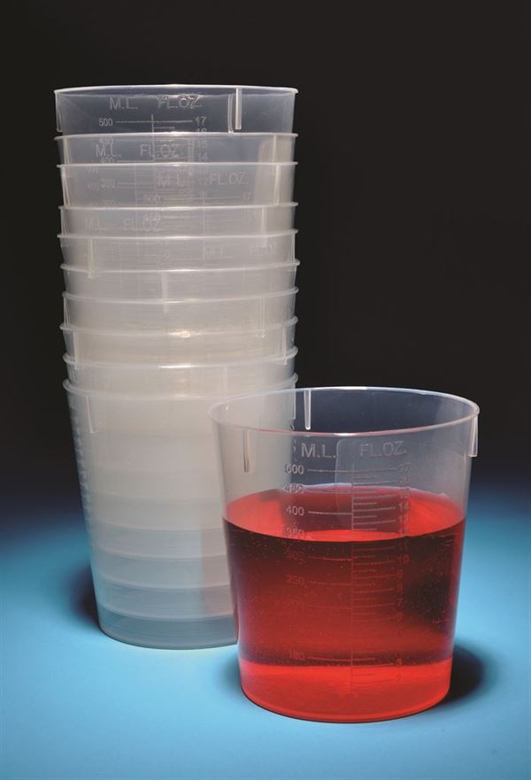 Stackable Beakers, Pp, 500ml, Pack Of 25 - BST500-PK/25