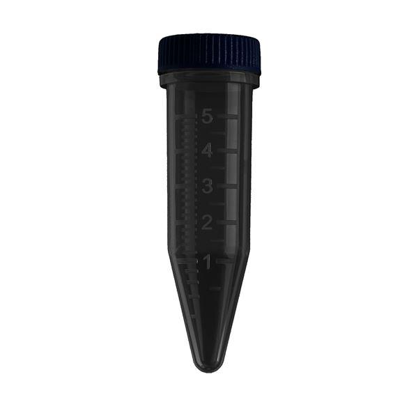 5 mL Screw-cap MacroTube, sterile, w/attached screw caps in foam racks, Opaque Black, 500/cs | C2540-OB