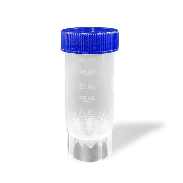Centrifuge Tube, 30 mL, PP, sterile, free standing, flat screw cap, 20 bags of 25 tubes, 500/cs | C2630