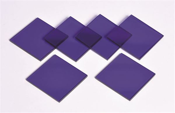 Scientific Task-Focused Cobalt Glass Plates, 3 X 3, Pk/6 for Glass Plates Work | CGP3X3
