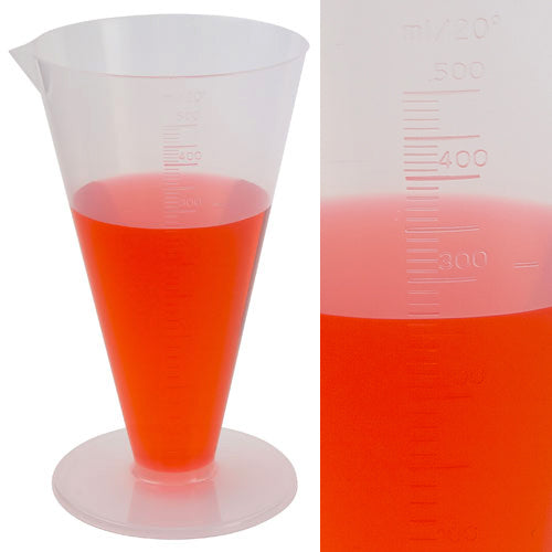 Cylinder Conical Graduated, PP 500 mL, Polypropylene, 6/CS | 212225