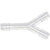 Tubing Connector Y, PP 6 mm, Polypropylene, 20/PK | 222555