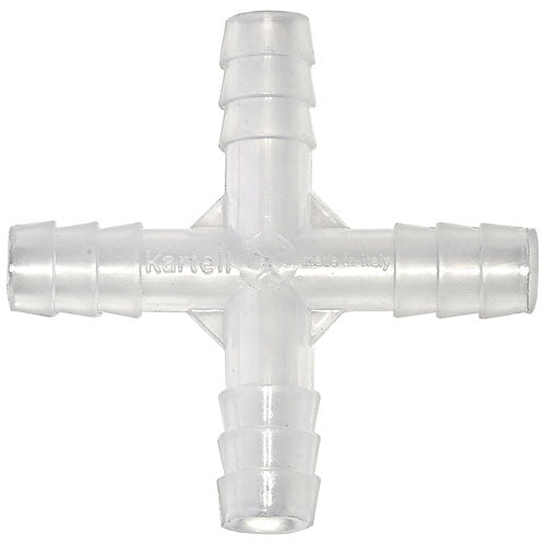 Tubing Connector 4 Way, PP 8 mm, Polypropylene, 20/PK | 222945