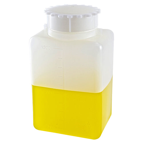 Bottle Square, HDPE/PP 1000 mL, 6/PK | 226295-1000