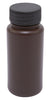 Bottle Wide Mouth Amber, HDPE 8 oz, 12/PK | 301645-0008